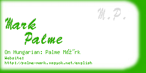 mark palme business card